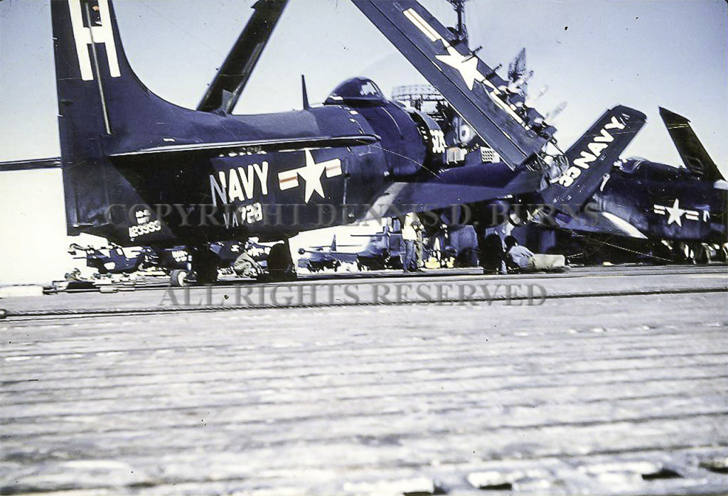 Skyraider Prior to Crash Aboard USS Antietam as Smart Object-1